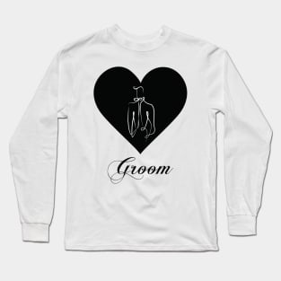 Groom and Bride. Bridal Shower. Wedding Party Long Sleeve T-Shirt